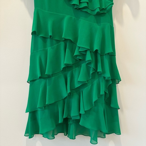 Badgley Mischka Green Cocktail Dress Formal Mother of the Bride Wedding Guest - Picture 6 of 15